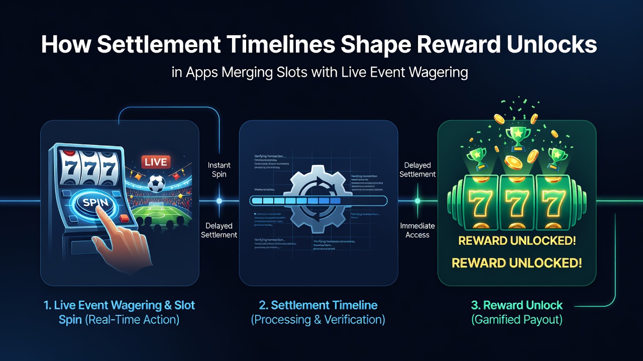 Dashboard view of loyalty tier progress with settlement status indicators for both slot spins and live event wagers